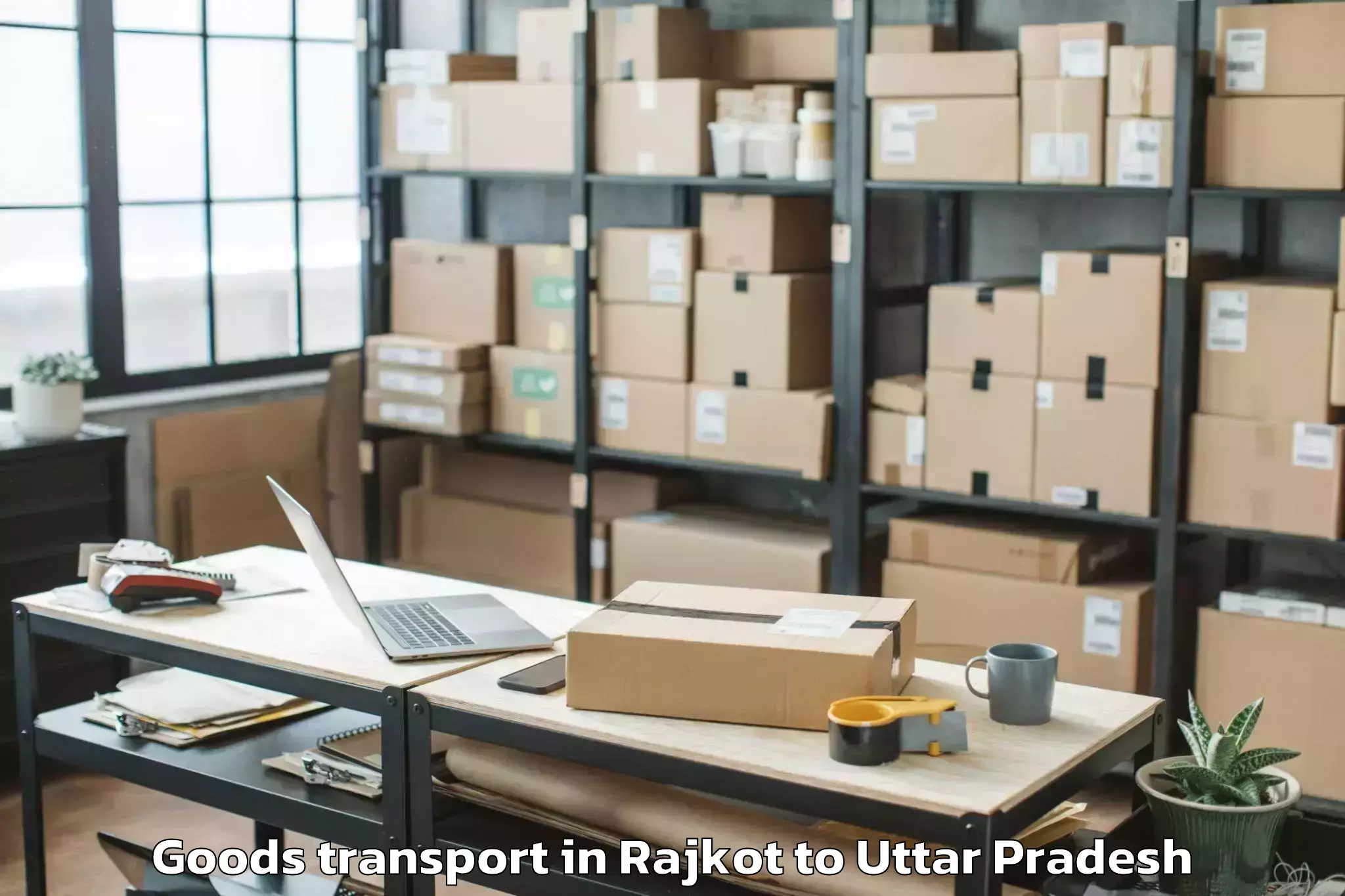 Discover Rajkot to Soraon Goods Transport